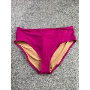 J. Crew Fuchsia High-Waist Bikini Bottom XXL